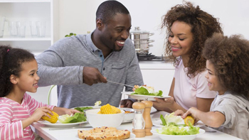 Family healthy dinner
